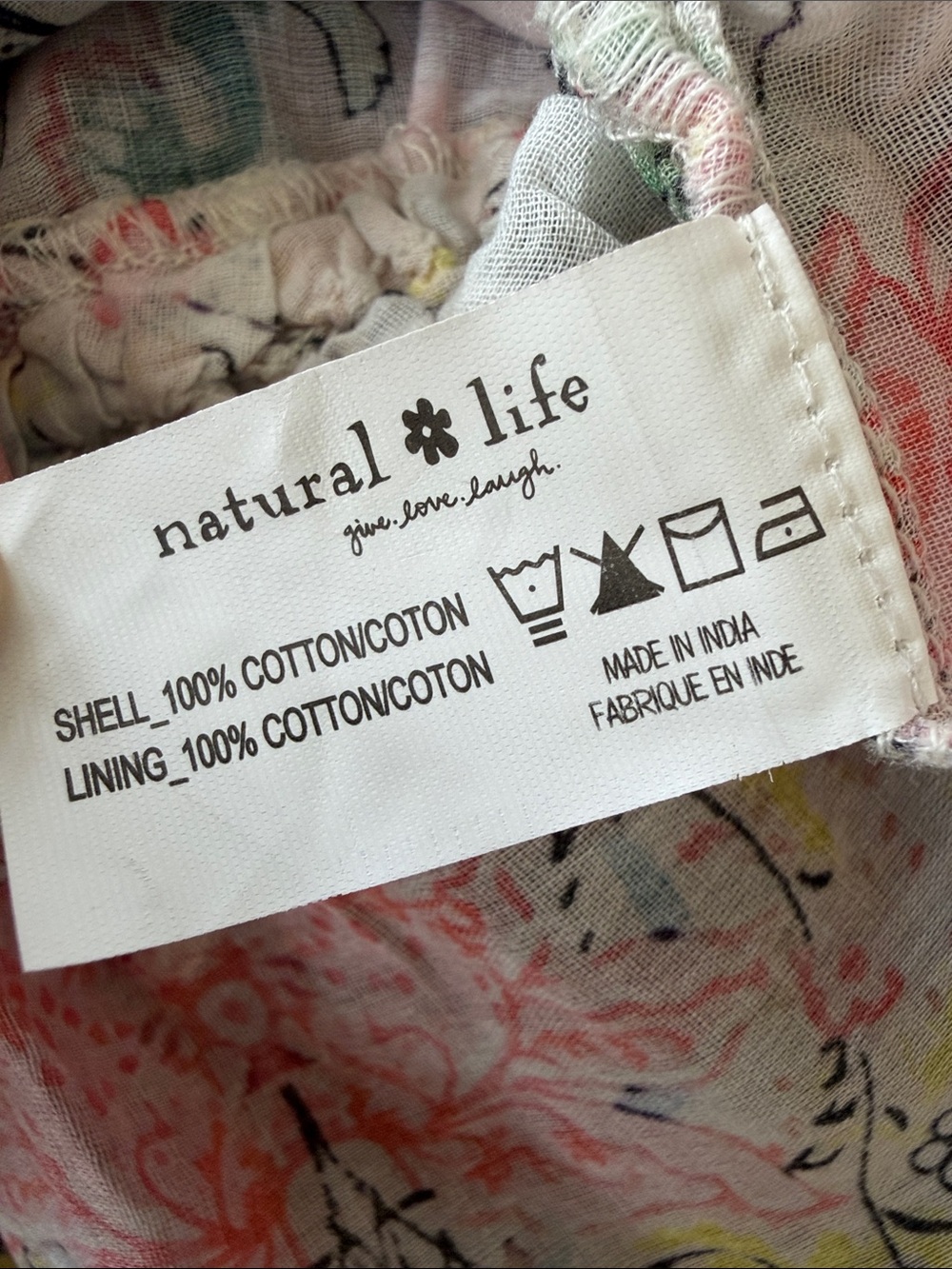 NATURAL LIFE Floral V-Neck Crop Top in Pink, Yellow, Green, Purple, Black - Picture 8 of 8